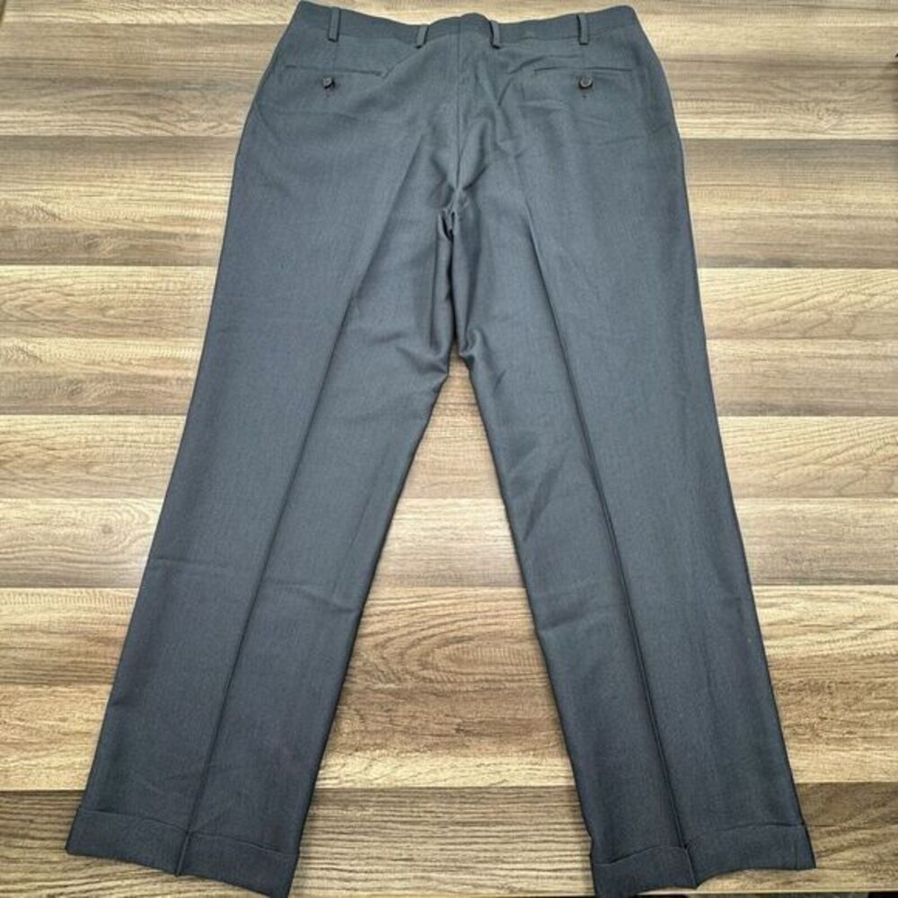 Ralph Ralph Lauren Pants Mens 38x30 Gray Pleat Front Straight Dress Polka Dot‎ - Picture 2 of 5